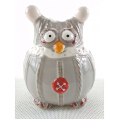 Zimowa sowa mini szara